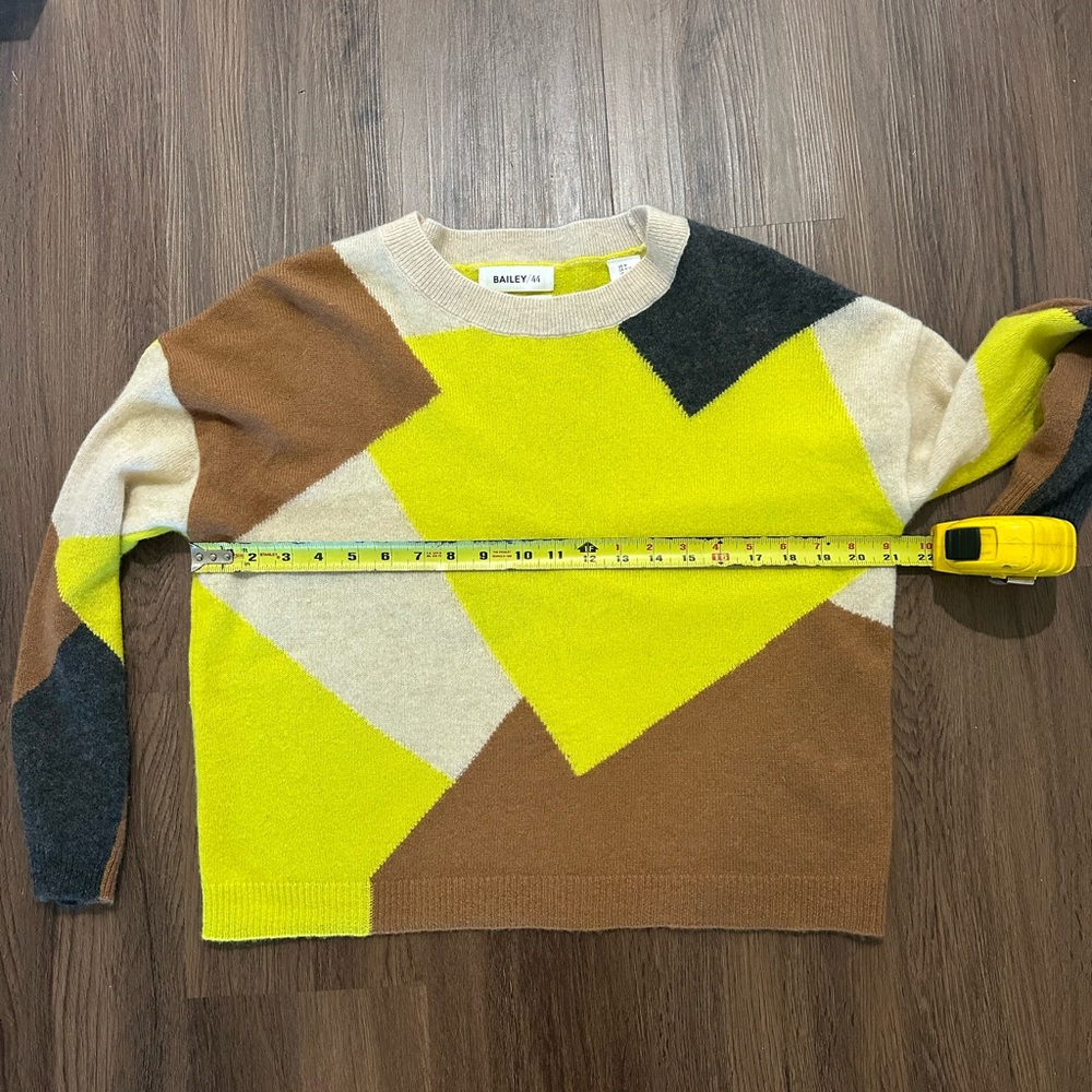 Bailey 44 Cashmere Colorful Geometric Sweater